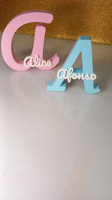 Letras Com nomes. 3D