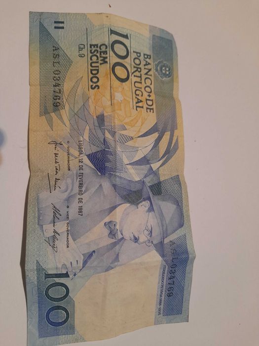 Nota 100 escudos de 1987