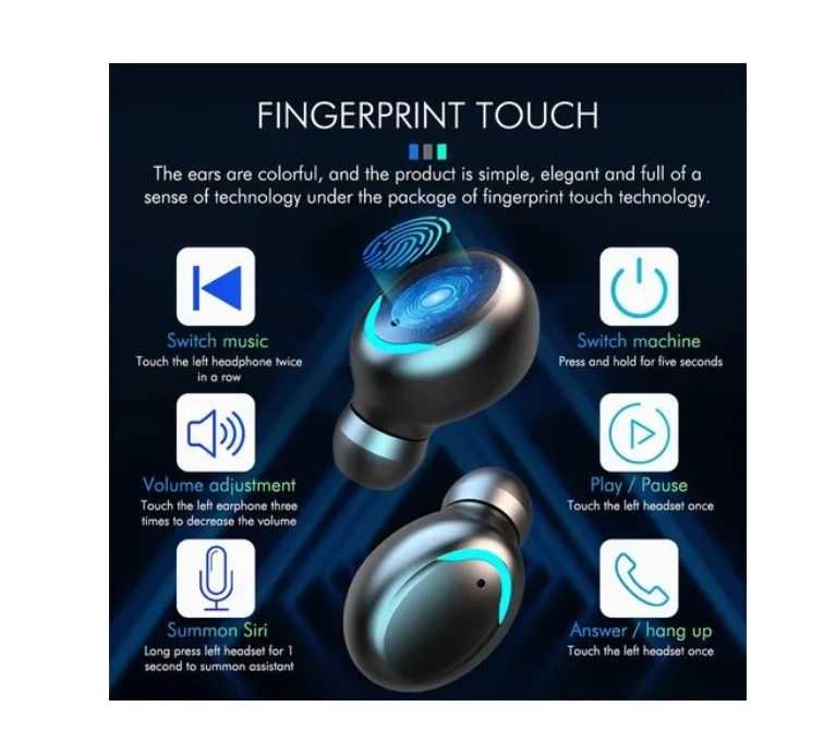 Fone Bluetooth com redução de ruído (NOVO/SELADO) Fone F9 PowerBank