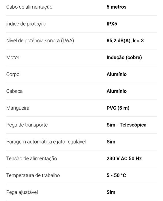 Máquina Lavar Pressão Vito WR3 150 Brs