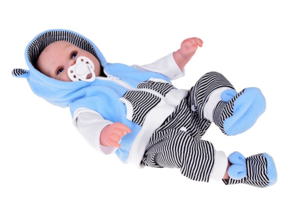 Realistyczna lalka chłopiec Reborn 50 cm bobas gaworzy smieje sie