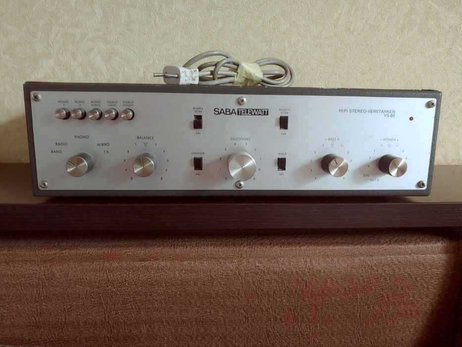 SABA Telewatt VS-60 wzmacniacz lampowy, po serwisie, ECL82, Telefunken