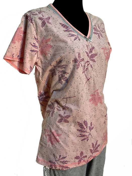 Piżama damska krótki rękaw spodnie 3/4 r. L