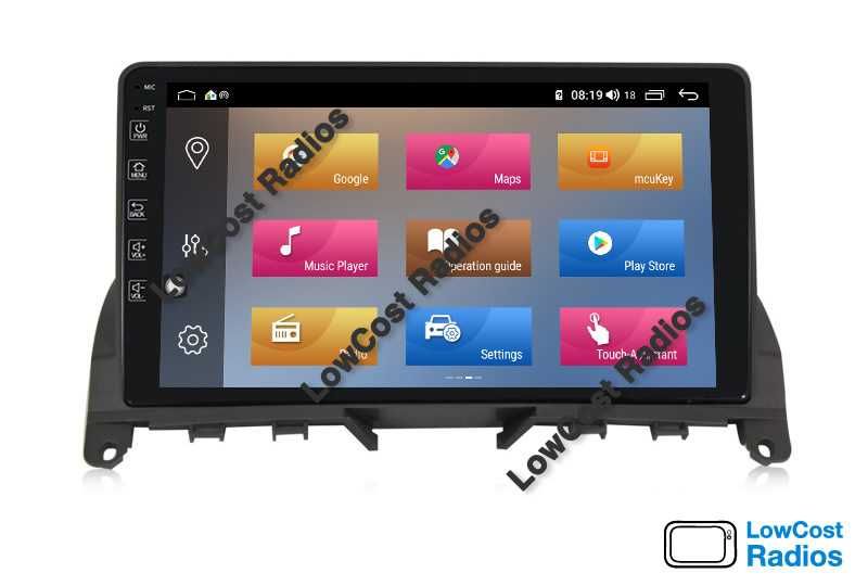 Auto Rádio GPS ANDROID Mercedes Benz Class C W204 - Wifi BT + CANBUS | CARPLAY • ANDROID AUTO
