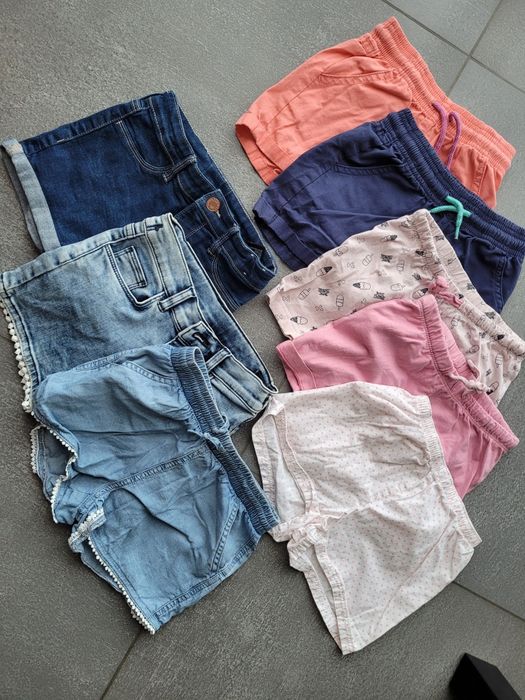 110/116 spodenki 8 szt szorty h&m/george/lupilu/m&s jak nowe jeans