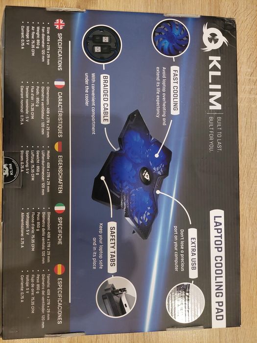 KLIM Wind - Podkładka chłodząca do laptopa