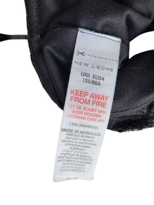 Czarny koronkowy top bandeau 34,XS New Look