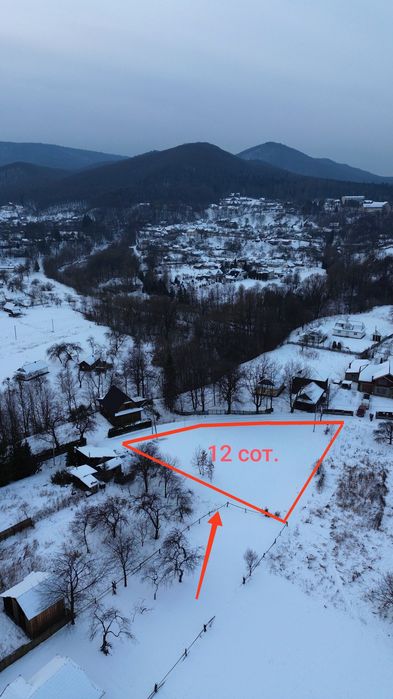 Земельна ділянка в селі Шешори 12 сот. Неподалік ліс та річка