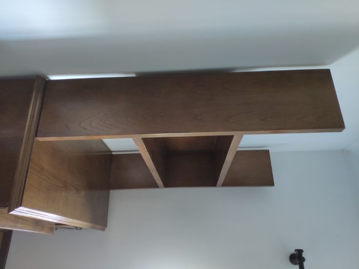 Secretária + prateleiras madeira maciça