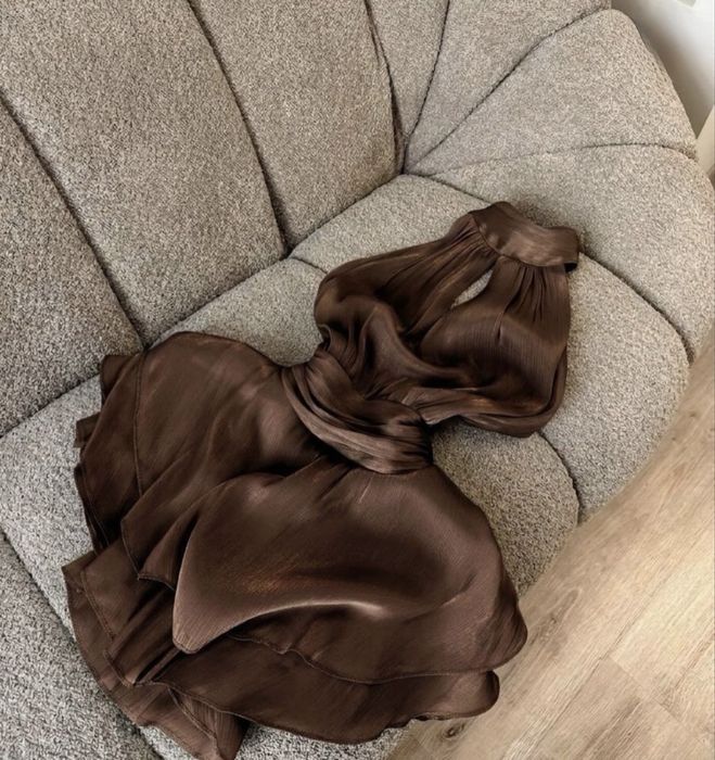 Сукня коричнева блискуча S/Xs