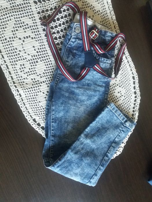 Spodnie jeansowe marmurkowe 122