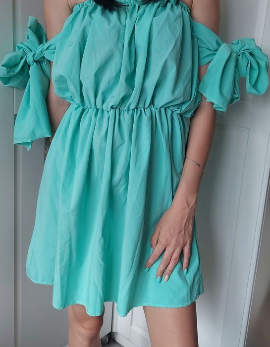 Wassyl miętowa sukienka S