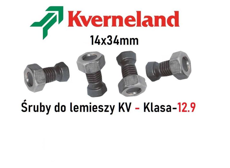 KVERNELAND -Śruby do lemieszy 14x34 na sztuki Klasa 12.9