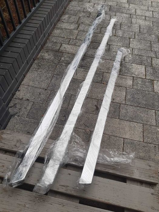 3x Poręcz balustrada chrom chromowana 50x20mm dł. 150cm 220cm 250cm
