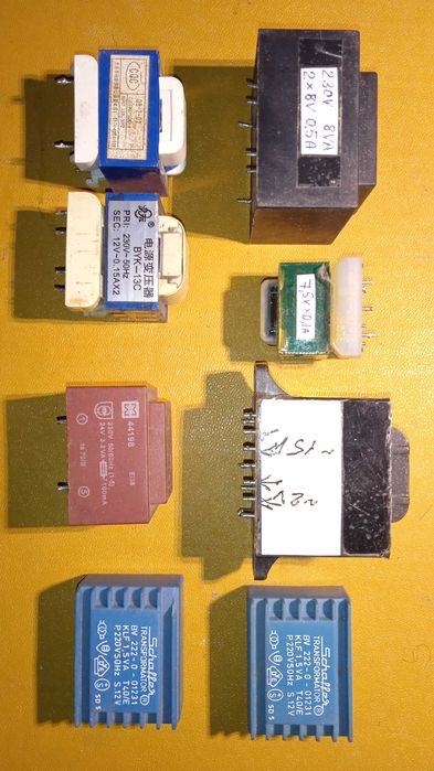 Силовой Тр-р залитой печат. плат 24в;15+2в;14в;12в;2х8 в.:7,5 в;.