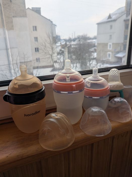 Лот пляшечка для годування Comotomo, Mommy Bag, ніблер. Ціна за все