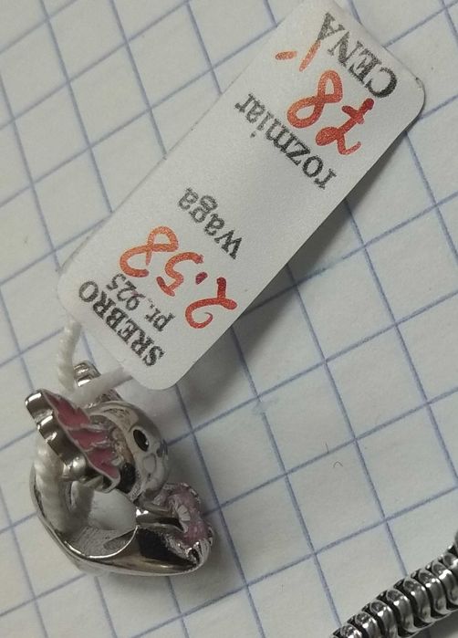 Charms Stworek Pokemonek Srebro 925 NOWE