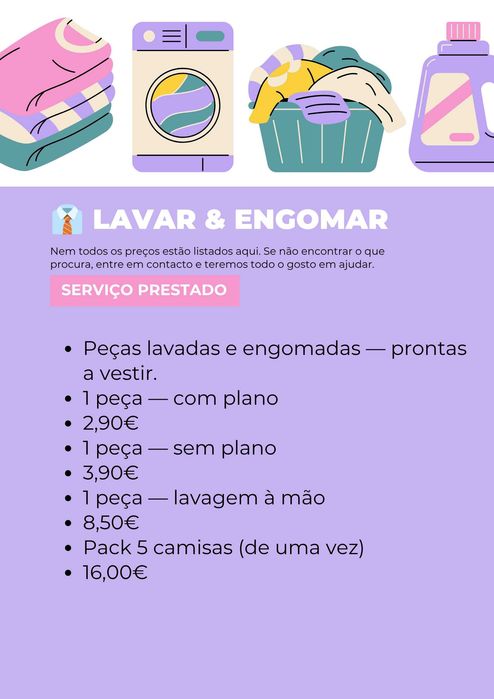 Serviços Lavandaria