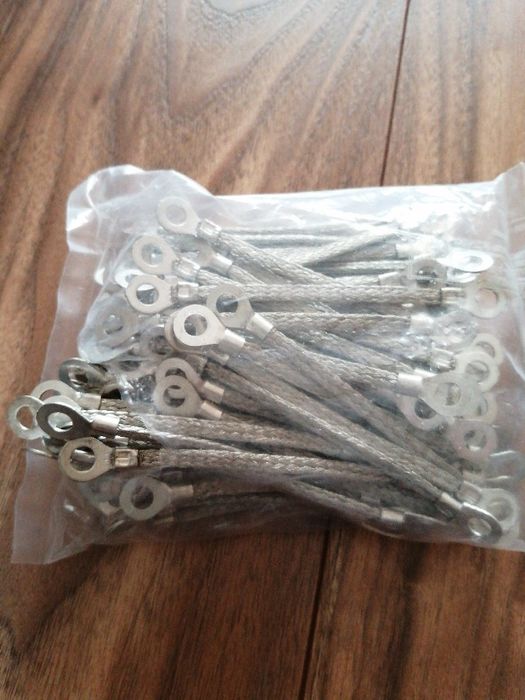 Przewód masowy 10cm M6 taśma uziemiająca