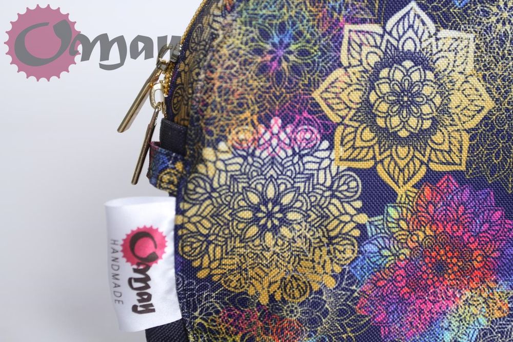 Granatowy organizer do OBAG MOON LIGHT Mandale ZŁOTO 2 kieszenie OMAY