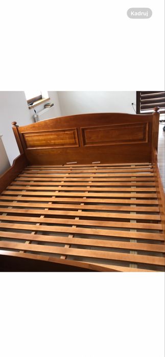 Łóżko drewno 200/200 materac