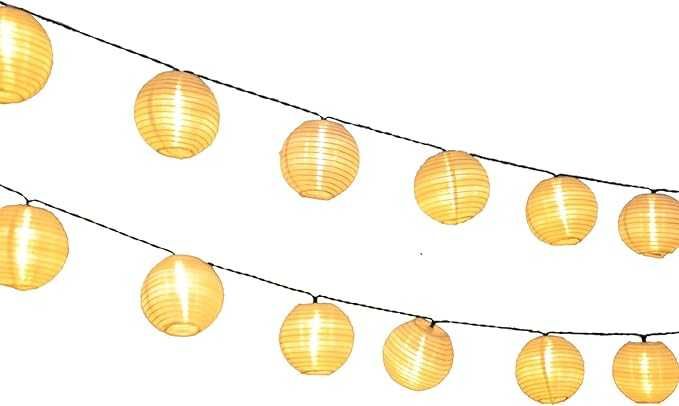 2 Solarne łańcuchy świetlne lampiony diody LED dekoracja ogrodowa