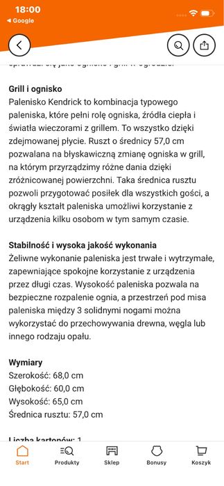 Palenisko ogrodowe - grill