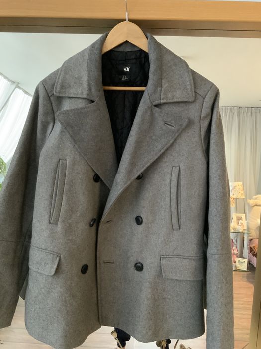 Мужское классическое пальто полупальто шерстяное  XL  L
