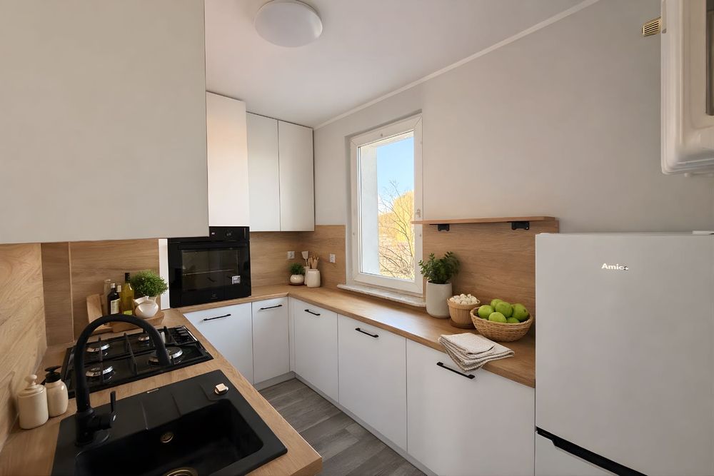 Słoneczne 2 pokojowe mieszkanie z balkonem