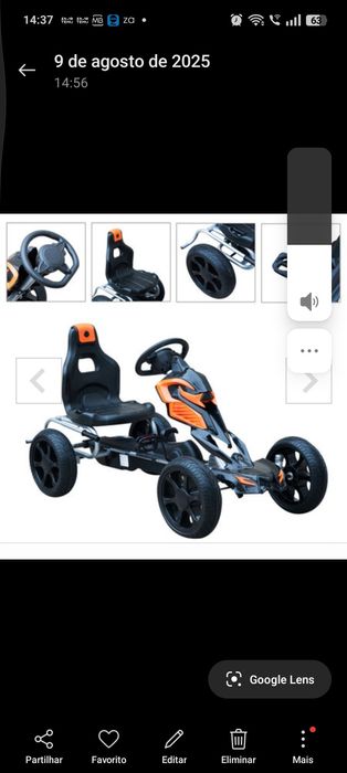 Cart de pedais criança