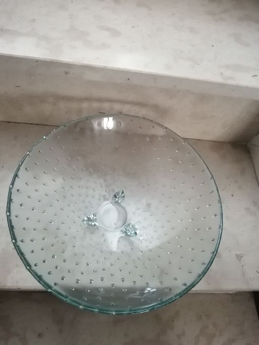 Fruteira em vidro trabalhado