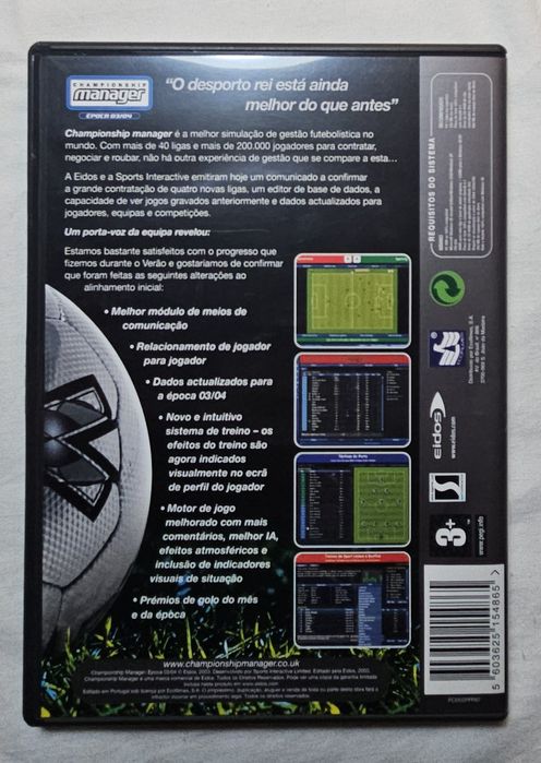 Championship Manager: Época 03/04 (Original PC - Versão Portuguesa Ei