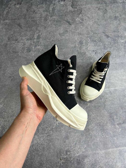 Rick Owens DRKSHDW Abstract Ramones jumbo lace laces кеди кросівки
