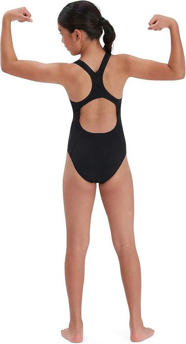 Dziewczęcy Jednoczęściowy Strój Kąpielowy SPEEDO Medalist Czarny 116