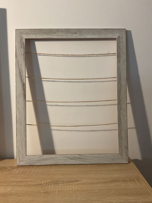 Quadro decorativo madeira pintada para fotos - Como novo