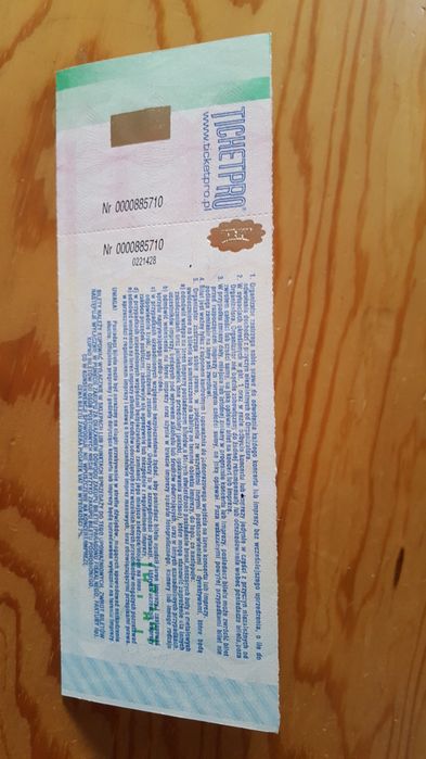 Archiwalny bilet z koncertu Red Hot Chilli Peppers z 2007