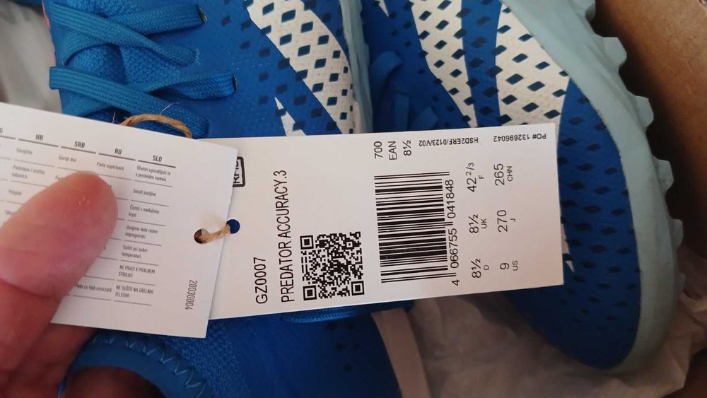 Футбольні буци PREDATOR Accuracy.3 Turf розмір 42 2/3