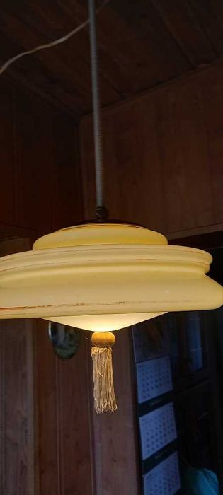 Wisząca lampa Art Deco. Ładny, duży klosz - ampla Nr 2. Wysyłka
