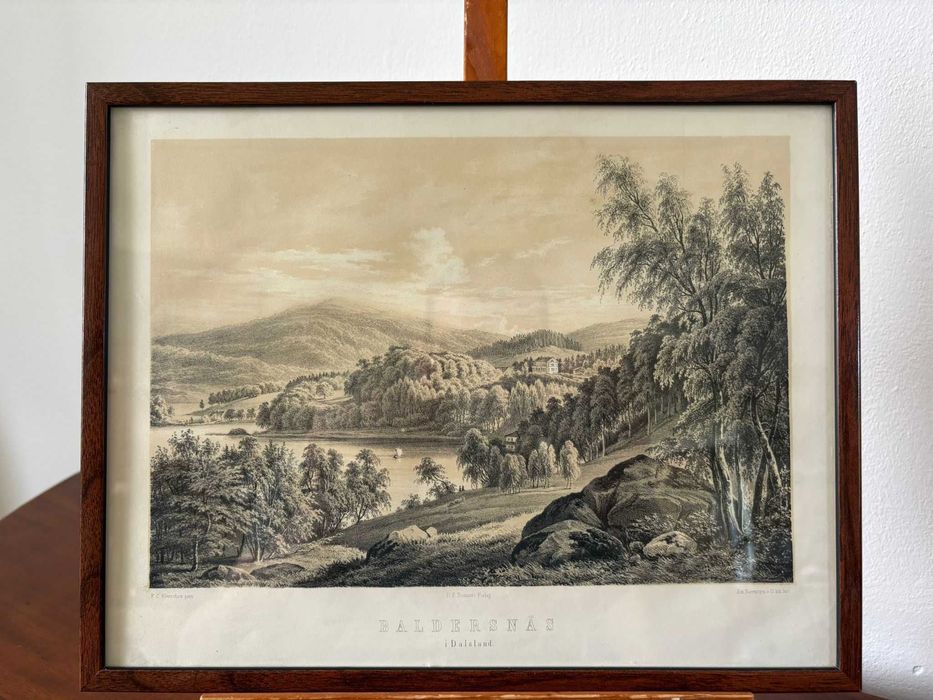 Litografia Baldersnäs Dalsland XIX Kierschou Em. Bærentzen & Co.