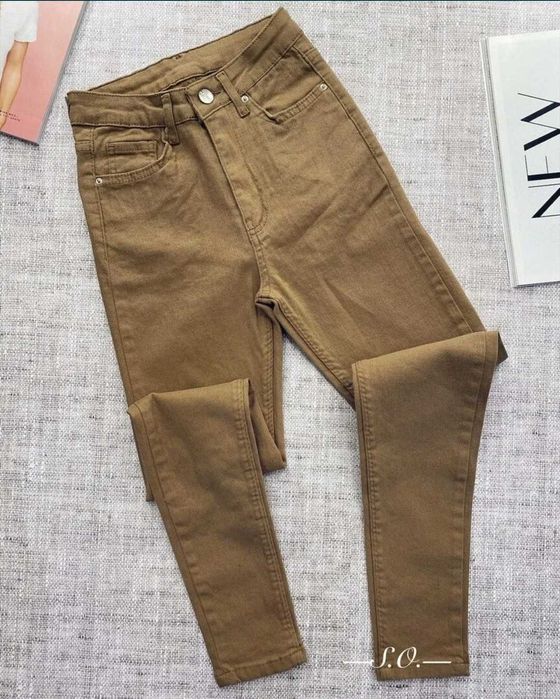 Джинси жіночі skinny вузькі, колір кемел. Туреччина. Р.34