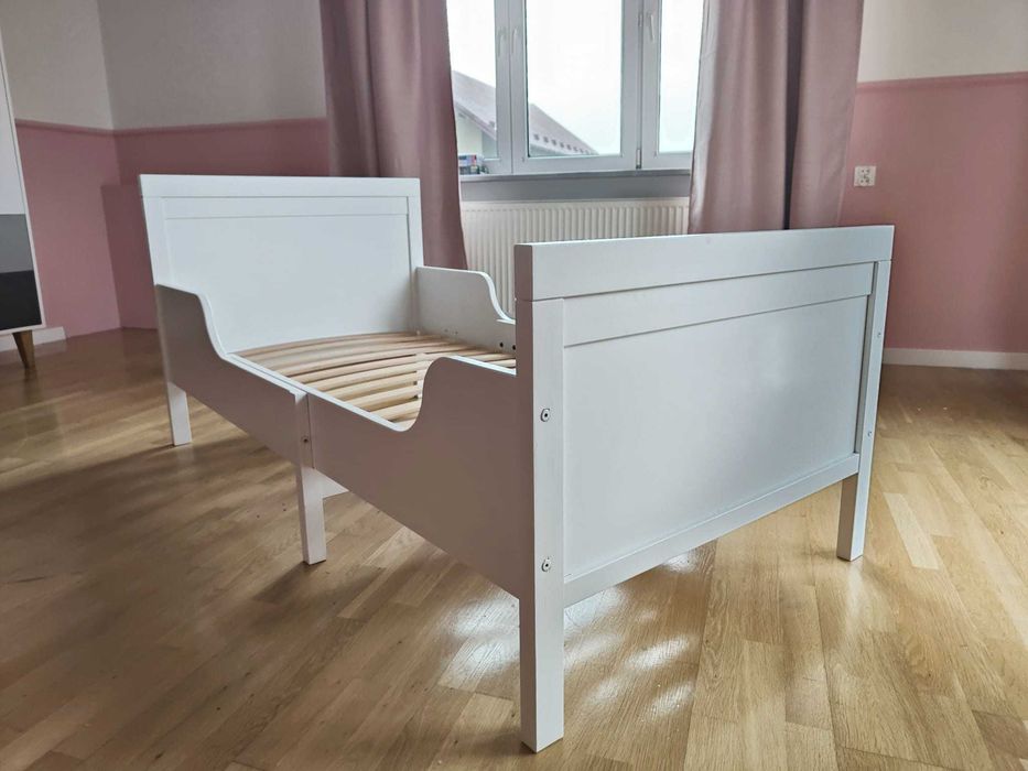 Łóżko Materac IKEA SUNDVIK Lite drewno Regulowana Długość 80x200