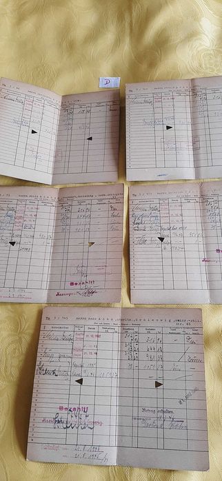 Germany 5 szt .Książeczka Oszczędnościowa rok 1942 pismo gotyk- RARE D