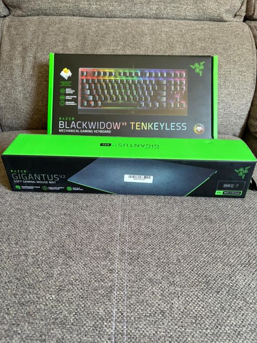 Rato Razer V3 Pro Wireless / teclado Razer Blackwidow V3 / Mousepad Razer XXL