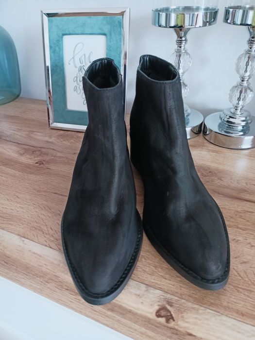 Botki Kurt geiger 41 czarne skórzane