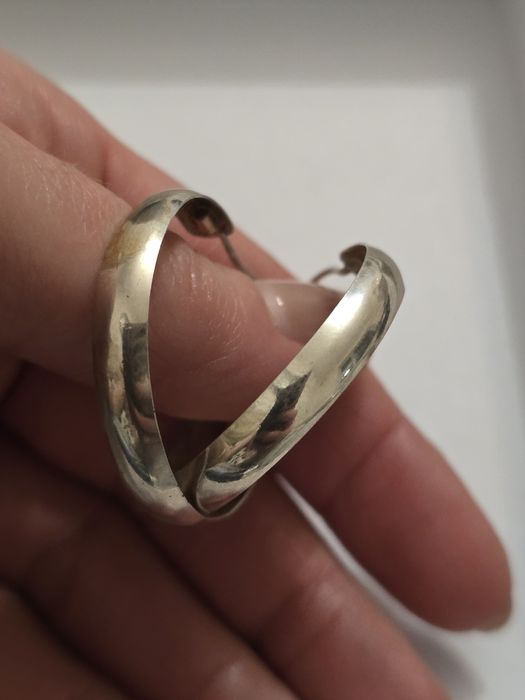 Srebrne kolczyki koła, srebro 925