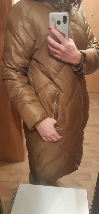 Długa  kurtka zimowa  top secret brązowa  toffi 36