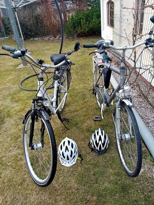 2 rowery(damski i męski) z bogatym wyposażeniem dodatkowym 1600zł/2szt