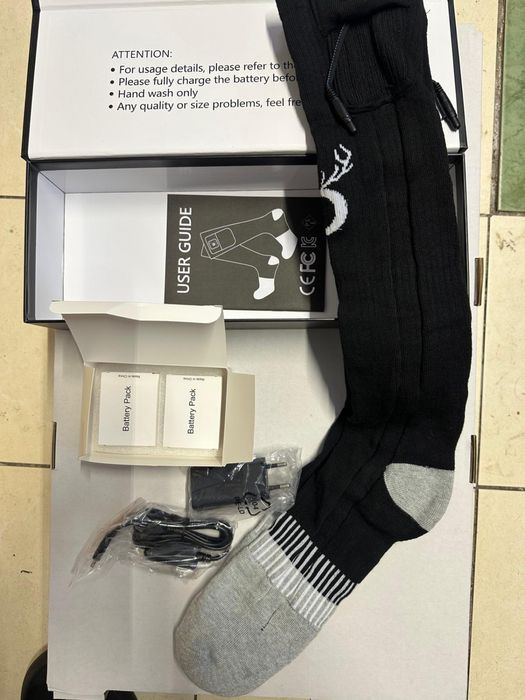 Podgrzewane elektryczne skarpetki XL  (dobre na r. 44-45)