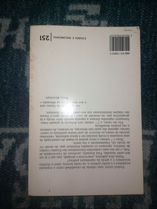 Livro "Ascensão e Queda das Grandes Potências" (Vol. I) - Paul Kennedy