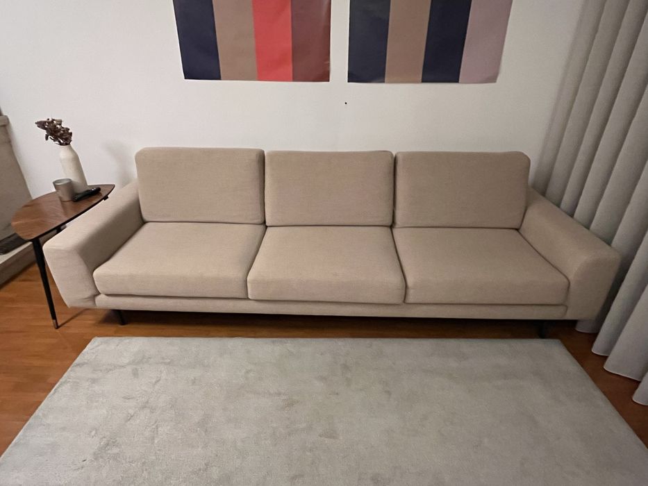 Sofa Oslo Bege Antarte - 3 Lugares